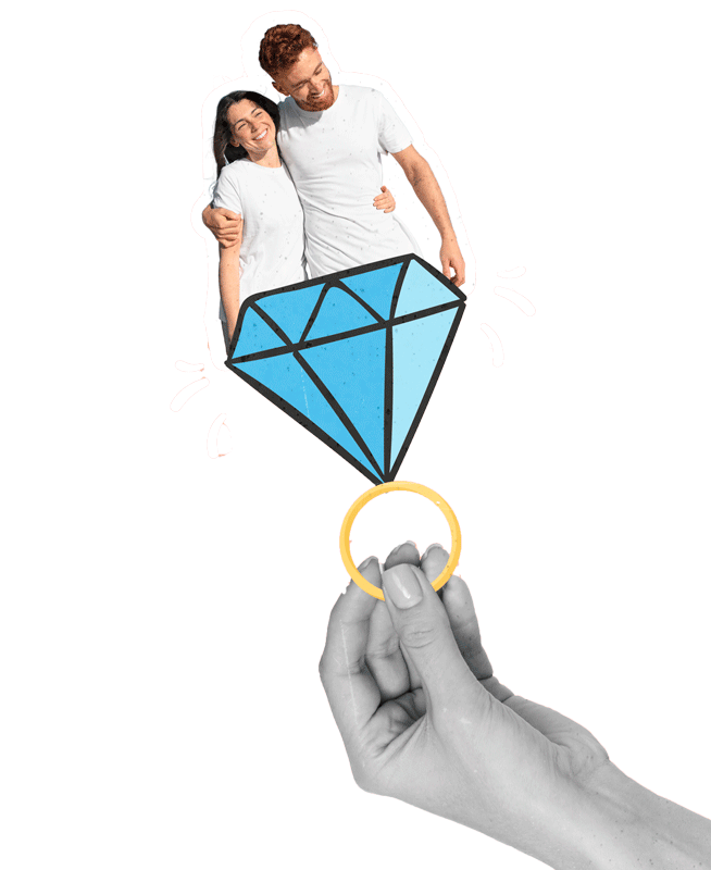 Pareja diseño web para bodas cometaweb