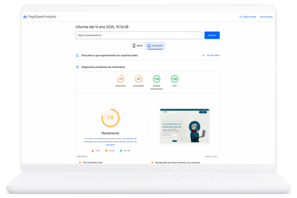 Mejora la velocidad de carga de tu web con Google PageSpeed Insights