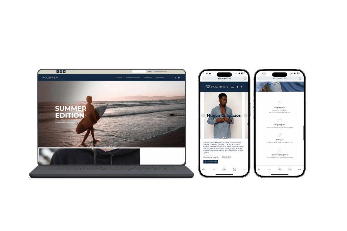 diseño web SEO para ecommerce de moda Cometa Web
