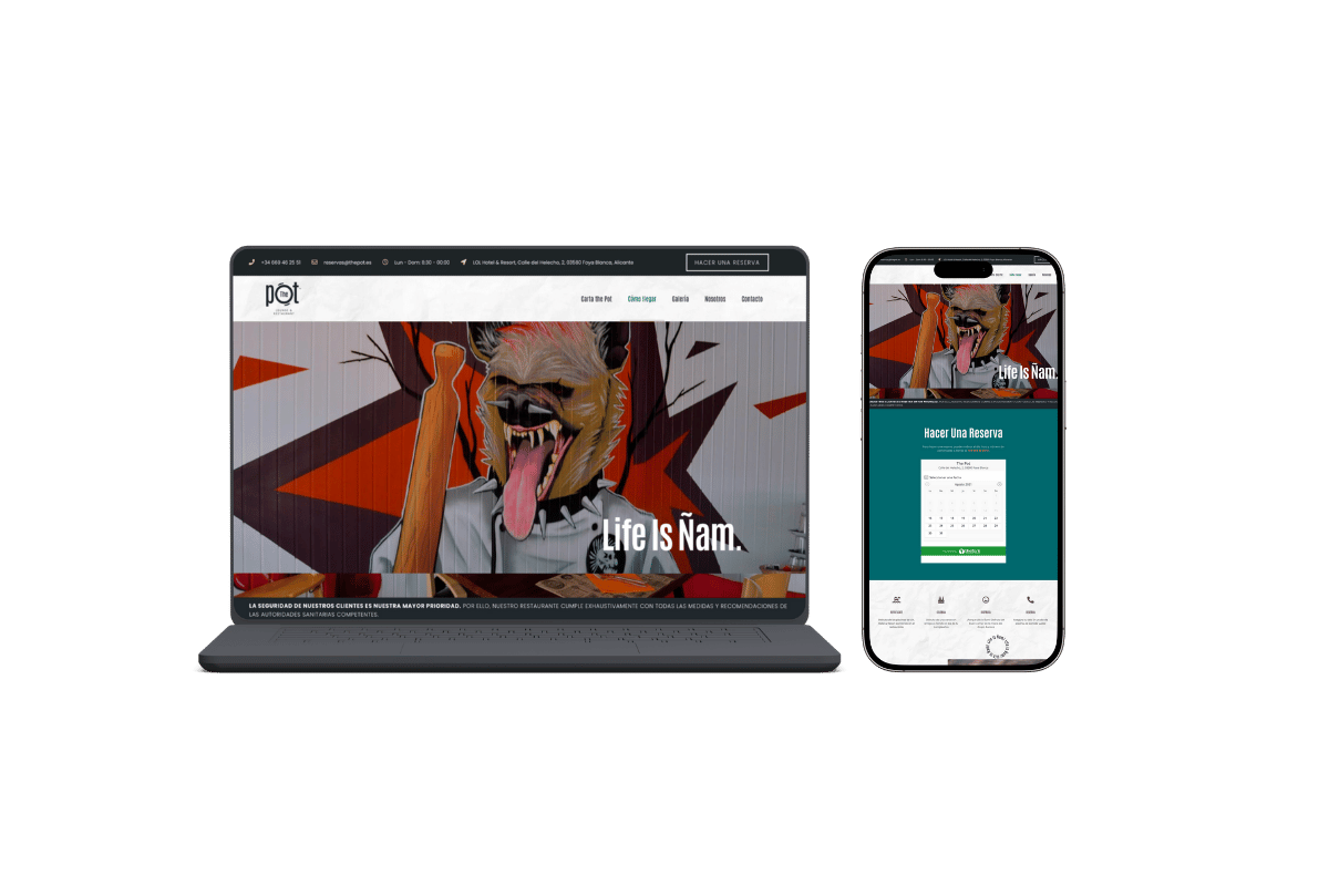 diseño web SEO para restaurante Cometa Web