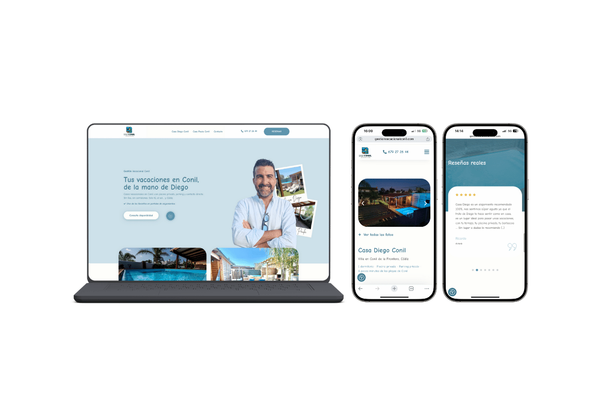 diseño web SEO para alquiler de casas Cometa Web