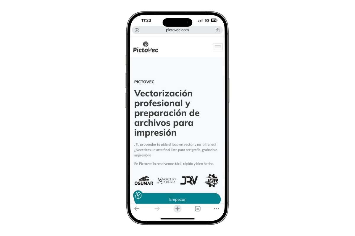 Caso Diseño web One Page Pictovec – Cometa Web10