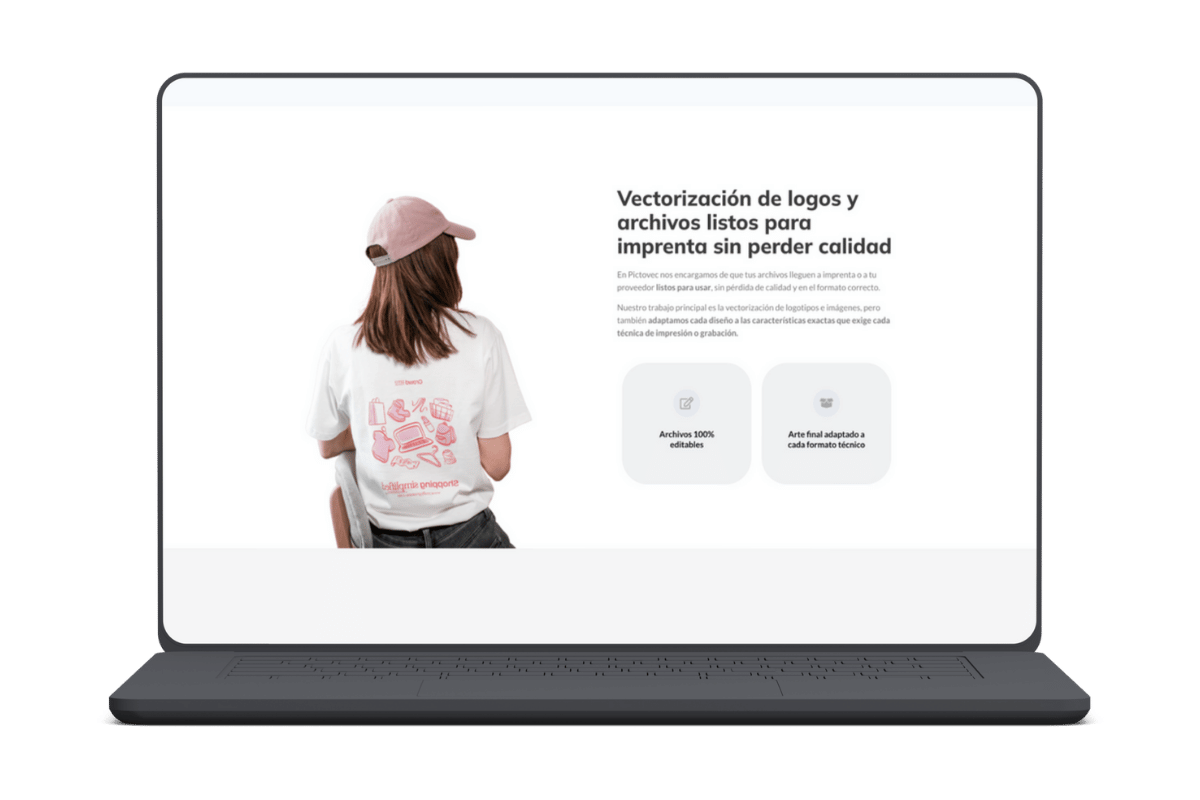 Caso Diseño web One Page Pictovec – Cometa Web2