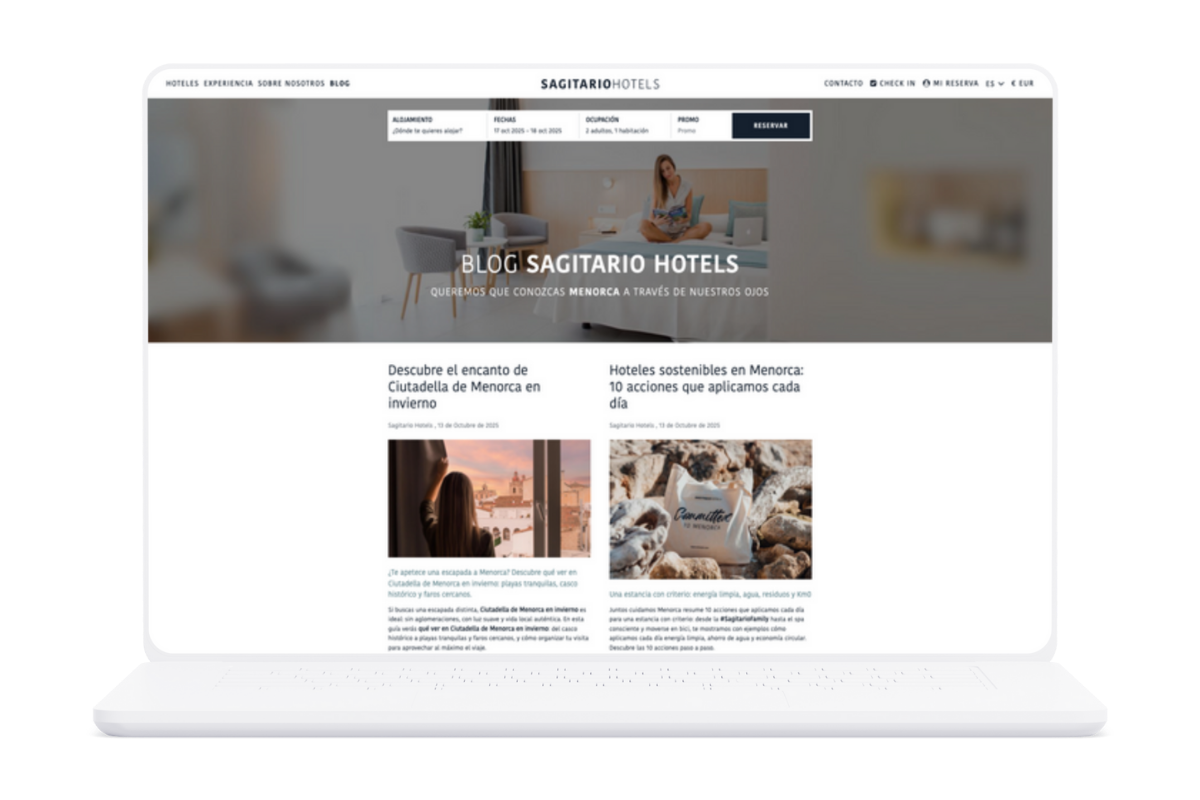 Marketing de contenidos SEO Hoteles Cometa Web 2
