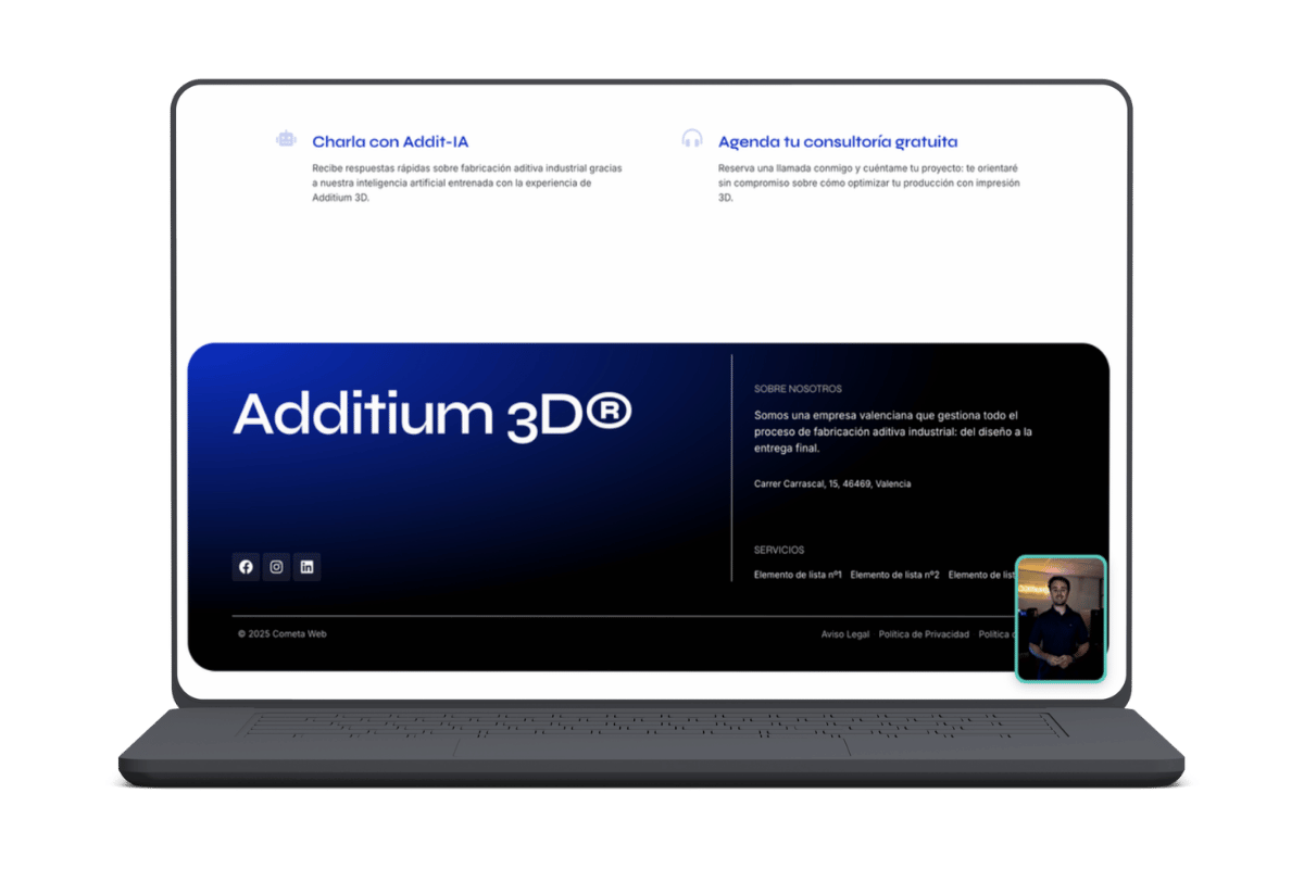 Caso – Diseño web Additium3D – Cometa Web_ 16