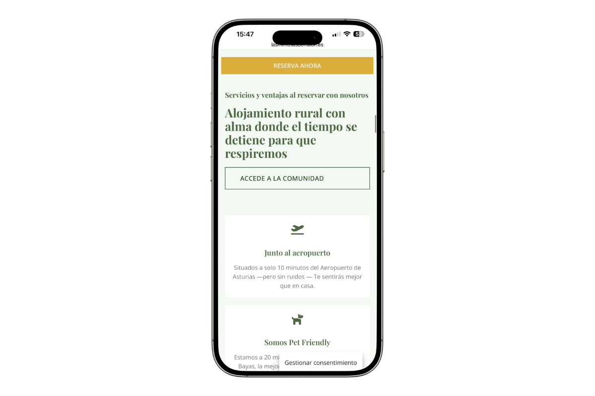 Diseño web Apartamentos turisticos Asturias – Cometa Web 14