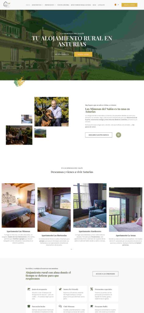 Diseño web Apartamentos turisticos Asturias – Cometa Web_1