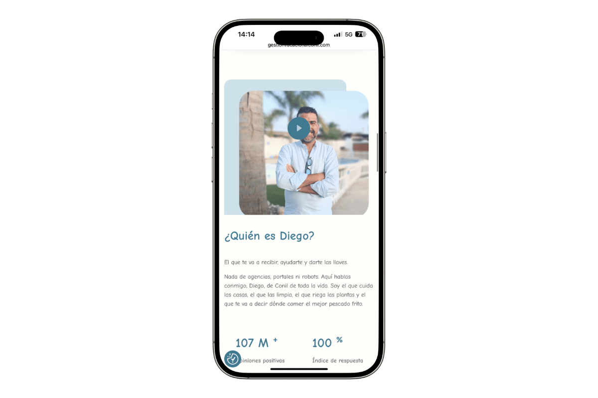 Diseño web Gestión Vacacional Conil – Cometa Web 11