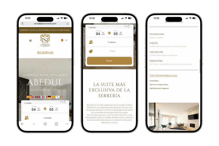 Caso de éxito Diseño web SEO para Complejo La Serrería