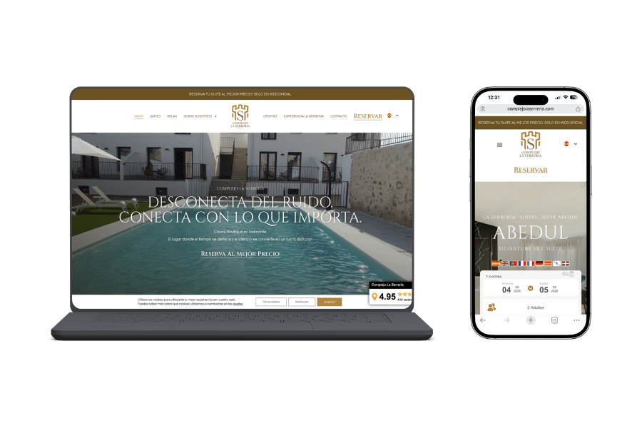 Caso – Diseño web Complejo La Serrería – Cometa Web 5