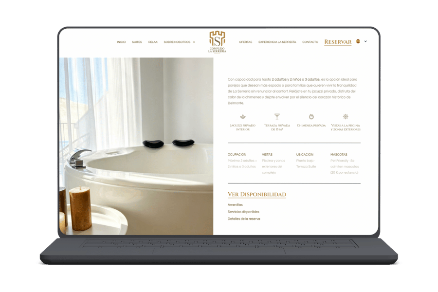 Caso – Diseño web Complejo La Serrería – Cometa Web 9